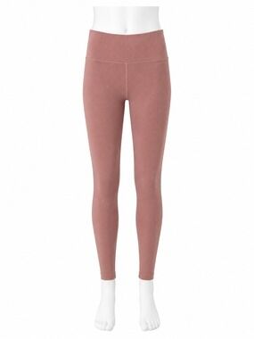 Girlfriend Collective Ribbed High Rise Leggings Dusty Rose Pink Athleisure M